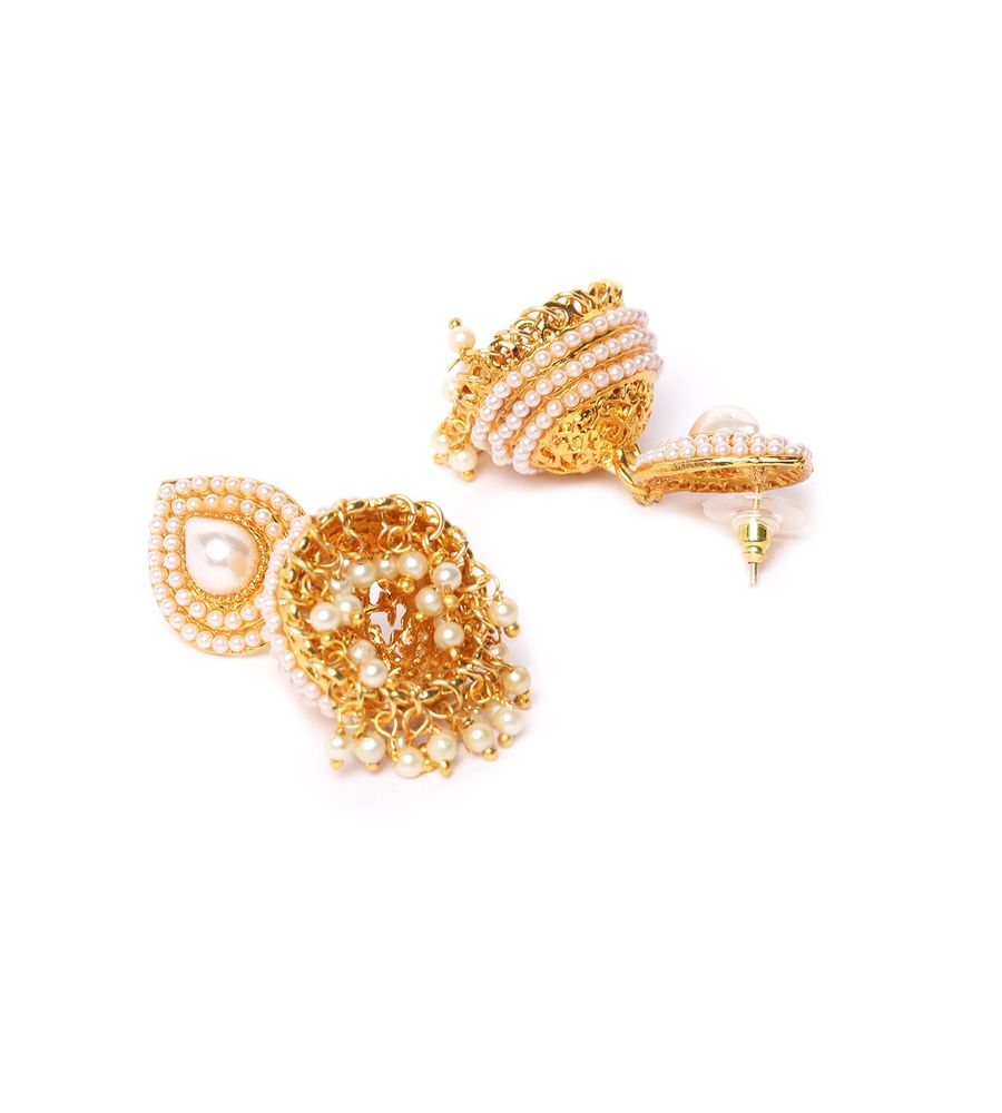 YouBella Jewellery Gold Plated Jhumki Earrings for Women Traditional Earrings for Girls